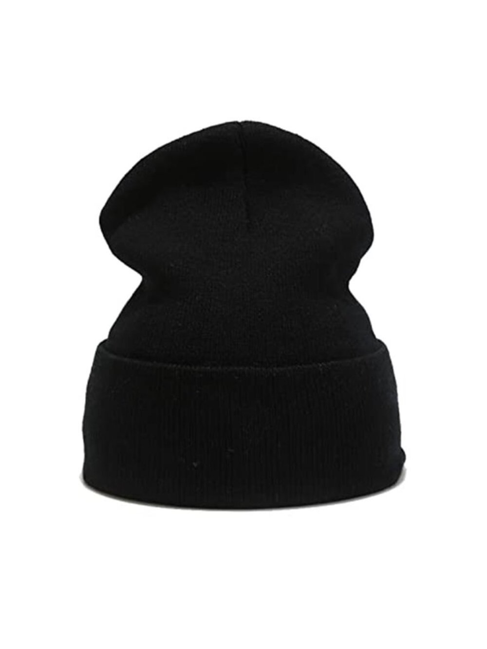 Solid Color Beanie Hat Knitted Cuffed Skull Cap Double Layer Winter Watch Hats